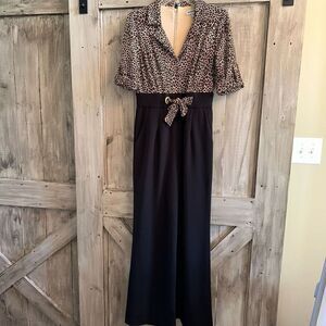 Shelby & Palmer Leopard Cheetah Jumpsuit
